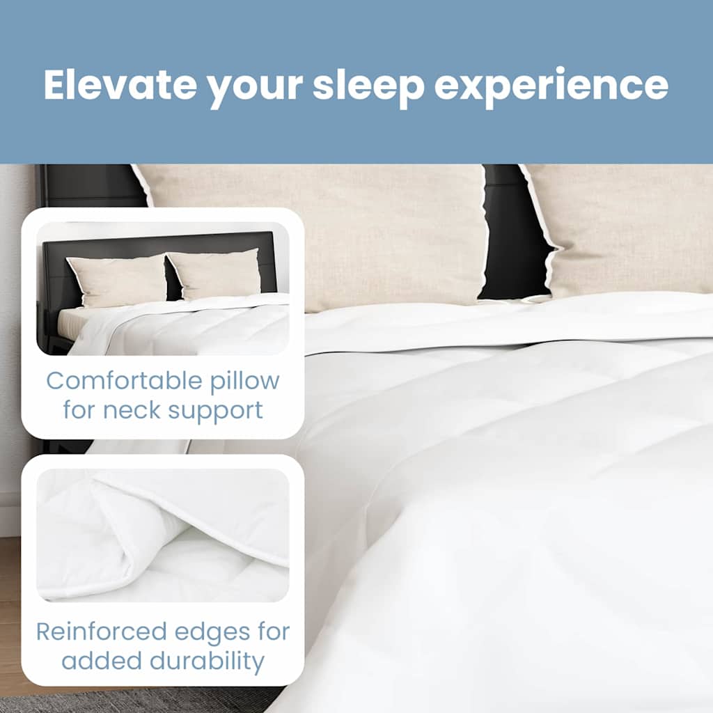 Žiemos antklodė su pagalve 3 pcs Balta Mikropluoštas