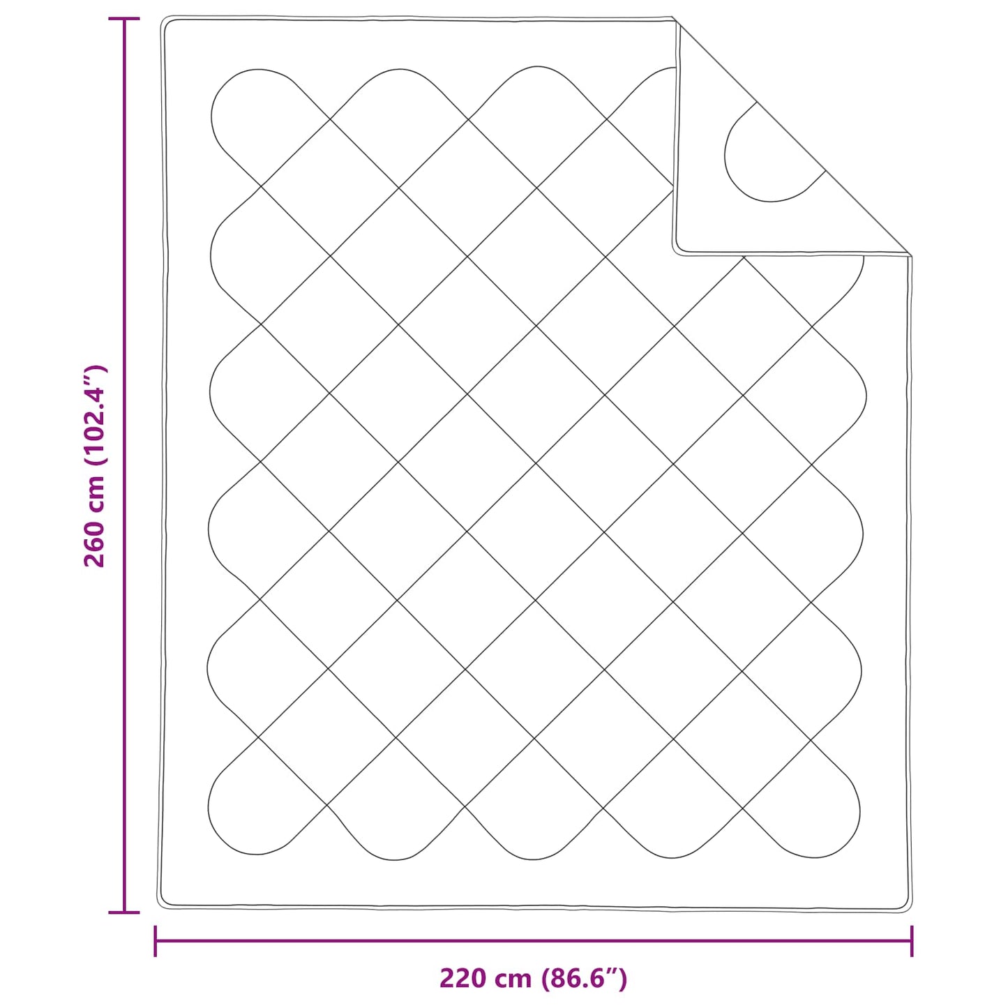 Žiemos antklodė su pagalve 3 pcs Balta Mikropluoštas