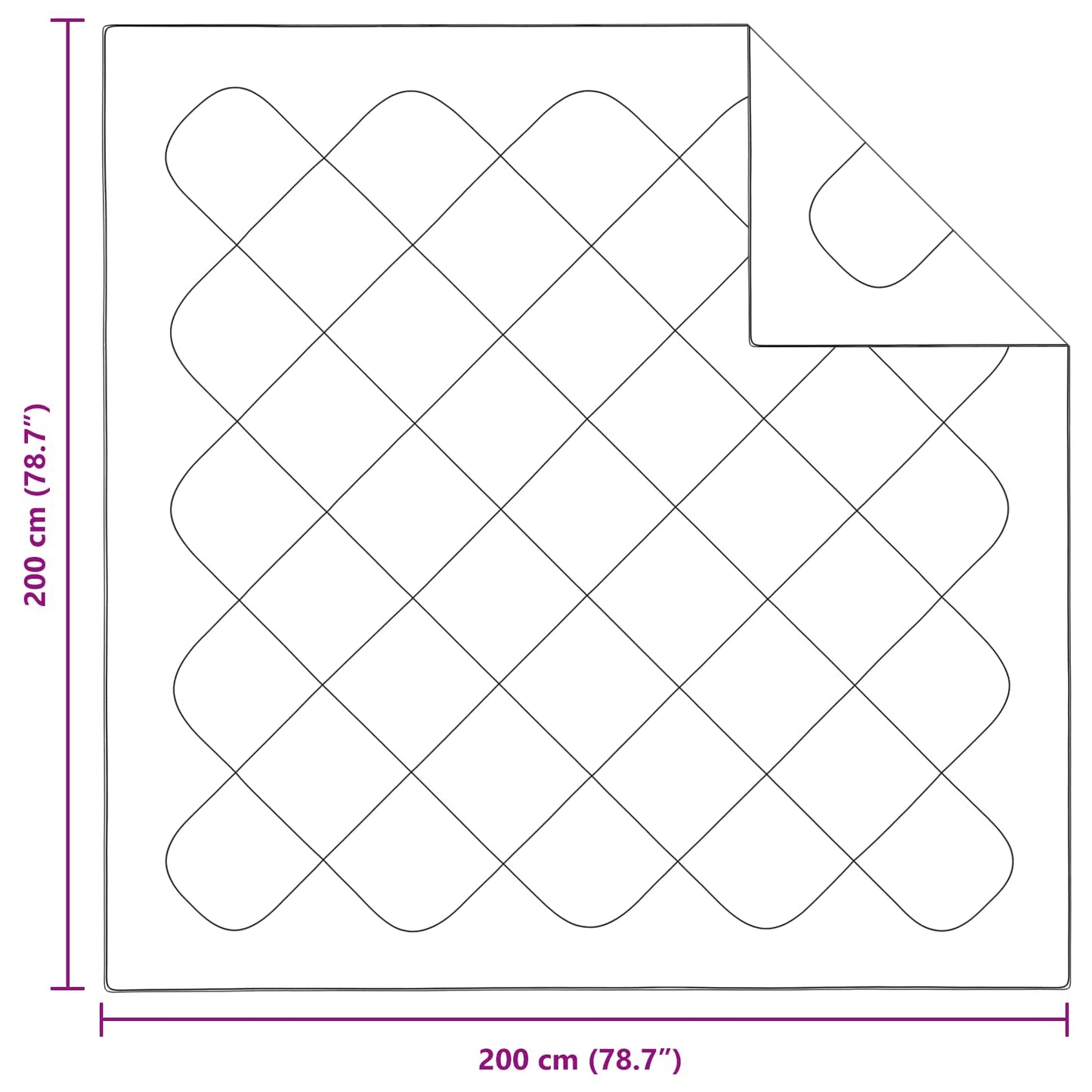 Antklodė su pagalvėmis su pagalve 3 pcs Balta