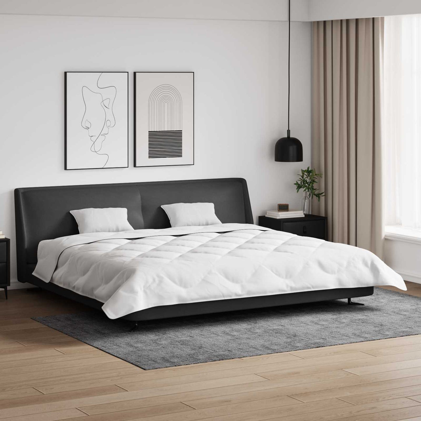 Antklodė su pagalvėmis su pagalve 3 pcs Balta