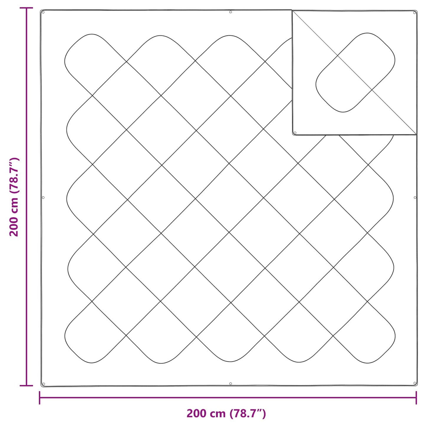 Antklodė su pagalvėmis su pagalve 3 pcs Balta Mikropluoštas