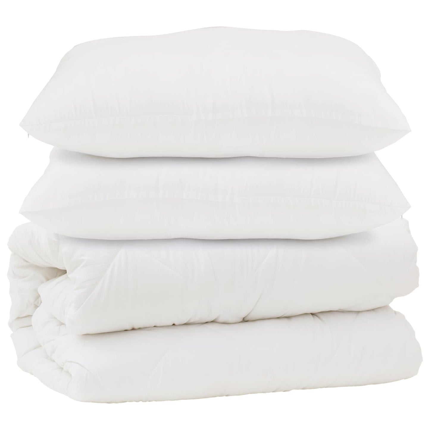 Antklodė su pagalve 3 pcs Balta Mikropluoštas