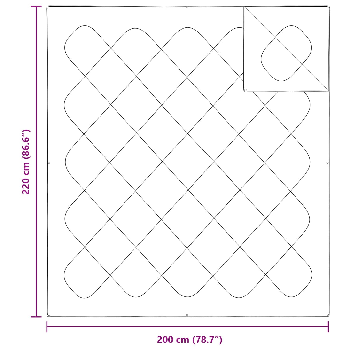 Antklodė su pagalve 3 pcs Balta Mikropluoštas