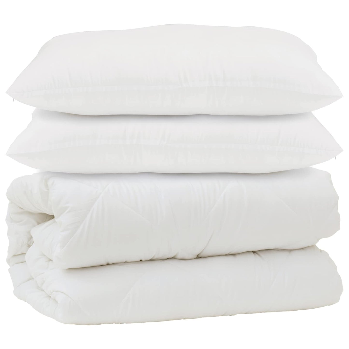 Antklodė su pagalve 3 pcs Balta Mikropluoštas