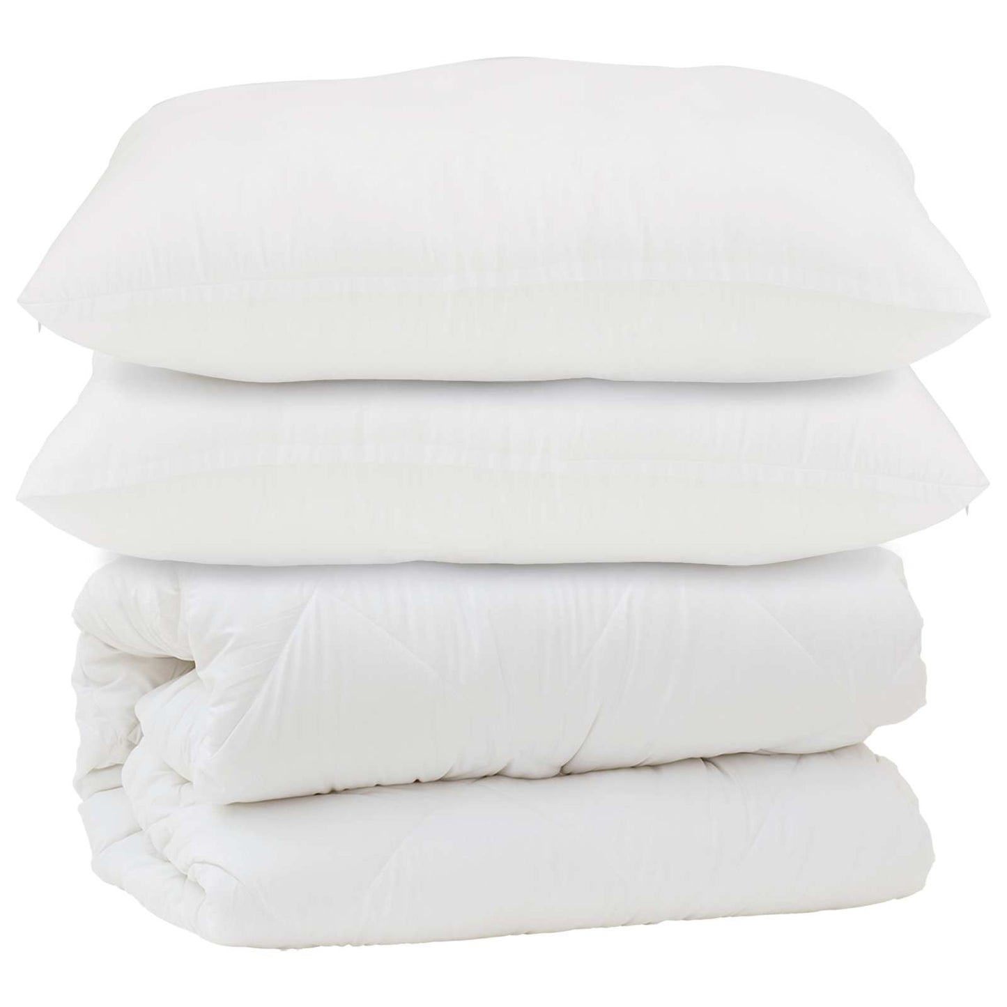 Antklodė su pagalve 3 pcs Balta Mikropluoštas