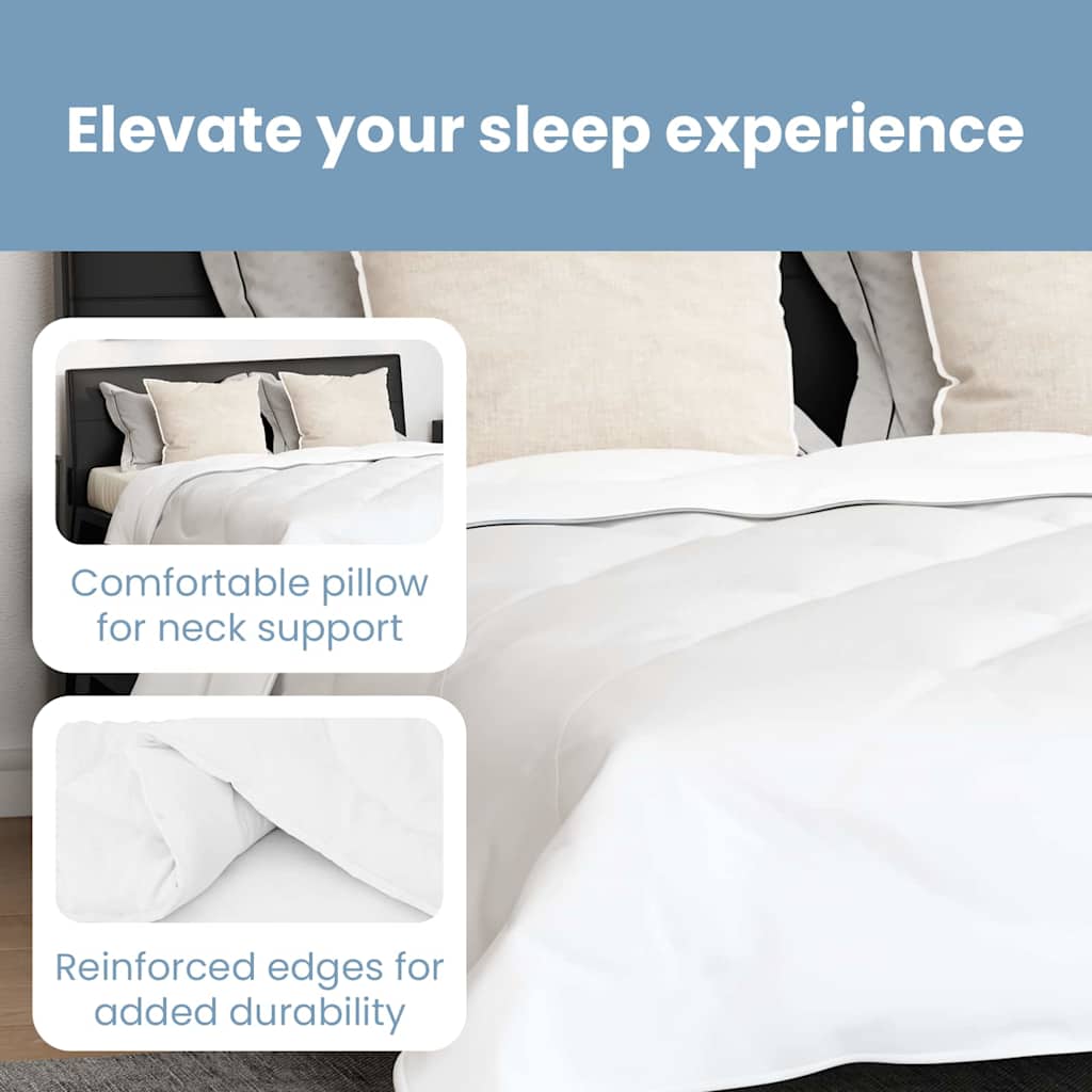 Antklodė su pagalve 3 pcs Balta Mikropluoštas