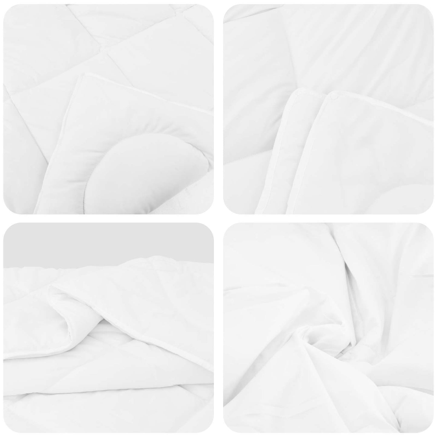 Antklodė su pagalve 3 pcs Balta Mikropluoštas