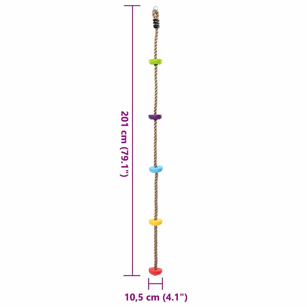Kalnų virvė vaikams su platformom 200 cm