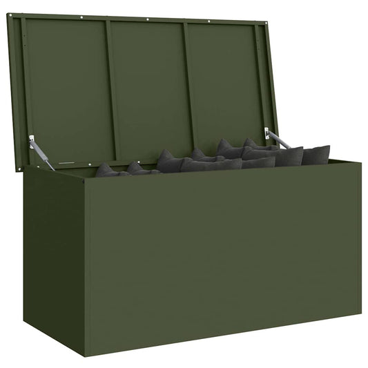 Lauko saugojimo dėžė Alyvuogių žalia 100 x 50,5 x 50 cm Plienas