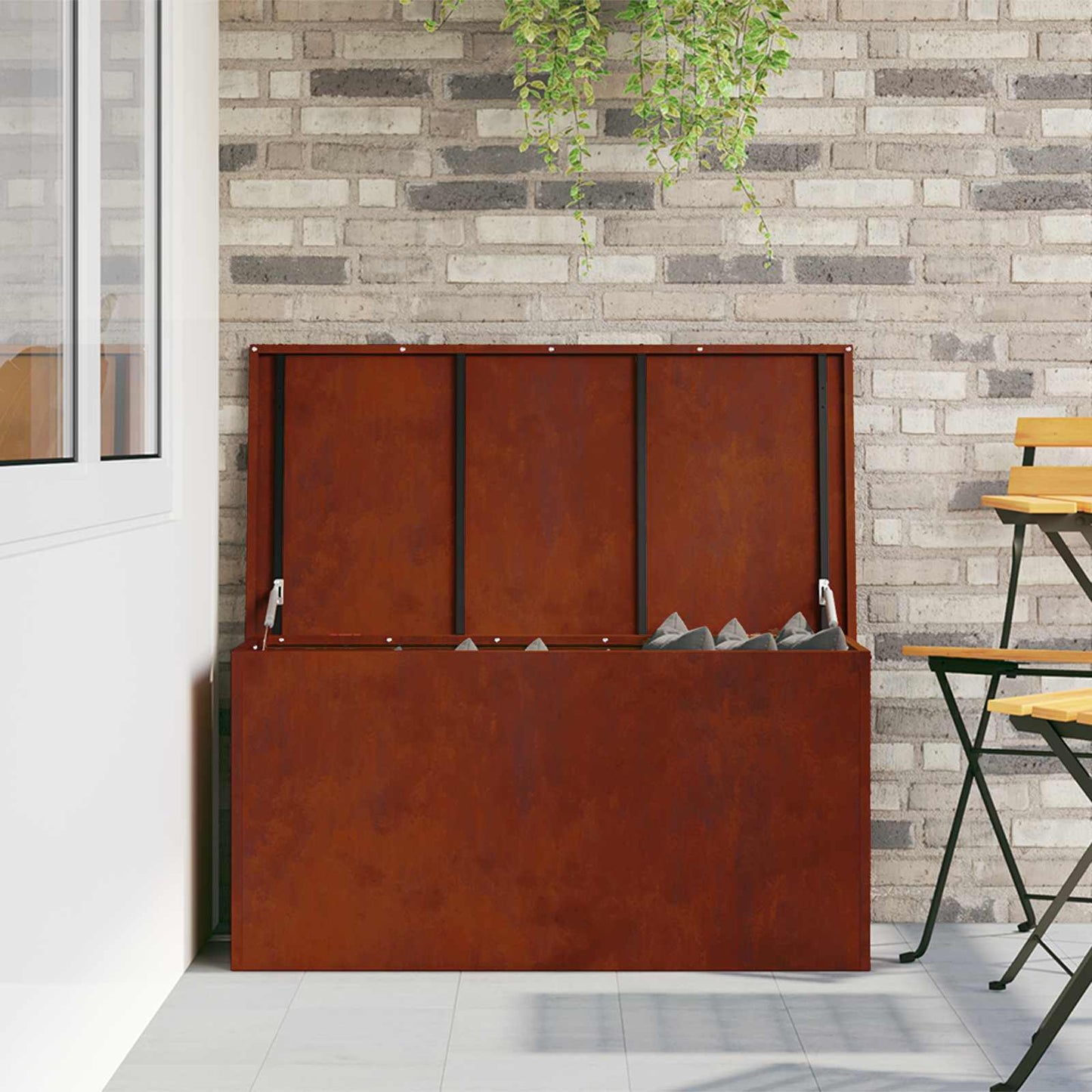 Lauko saugojimo dėžė Rūdijanti 100 x 50,5 x 50 cm Plienas