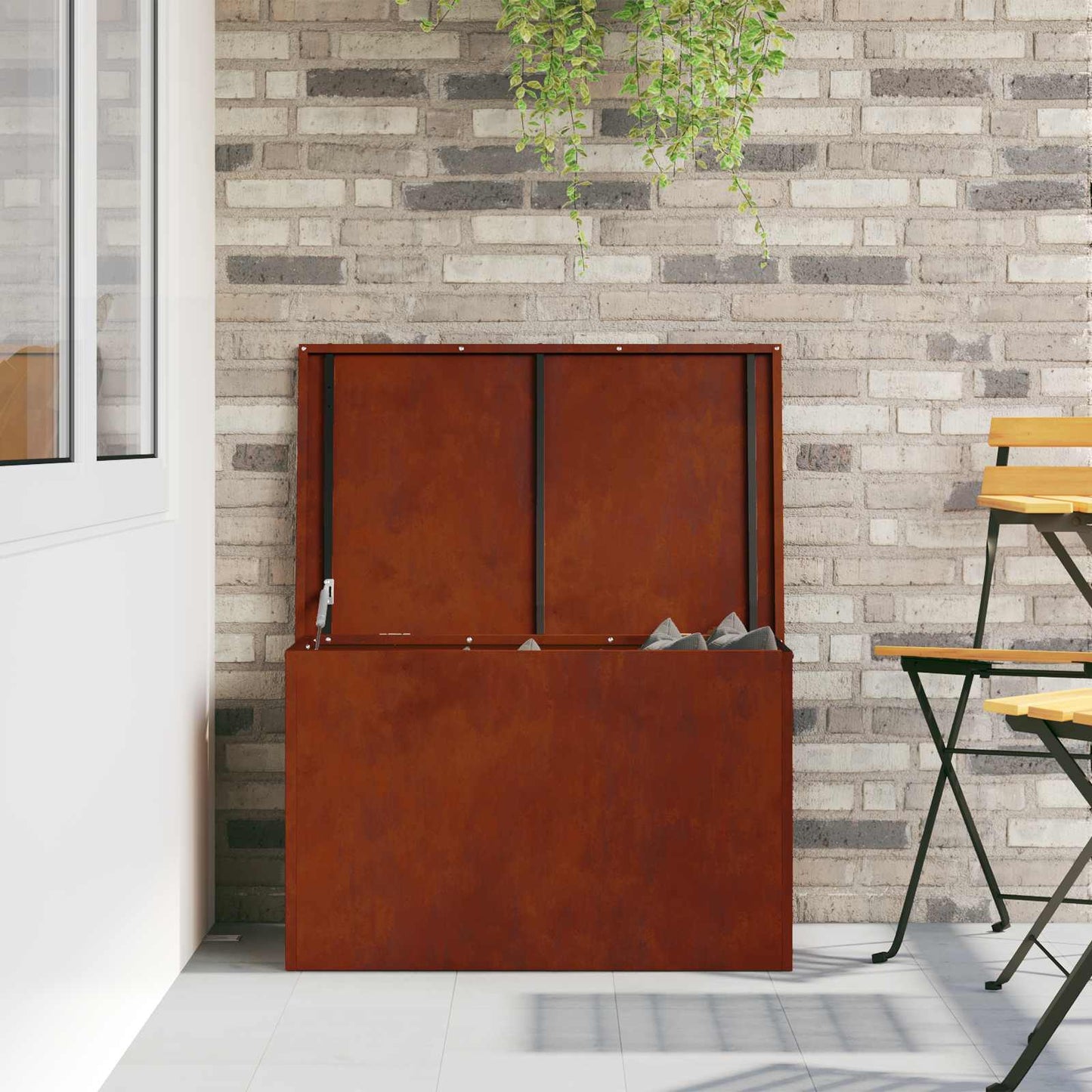Lauko saugojimo dėžė Rūdijanti 80 x 50,5 x 50 cm Plienas