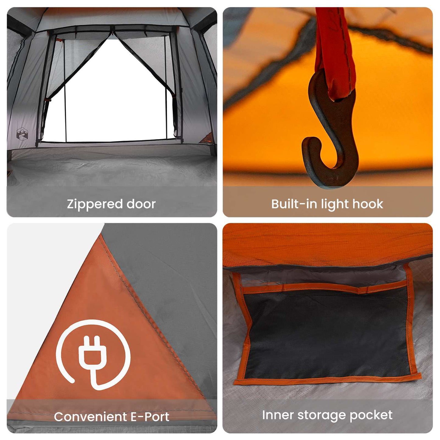 Instantinė palapinė su lietaus apsauga 3 asmenims greitam išleidimui