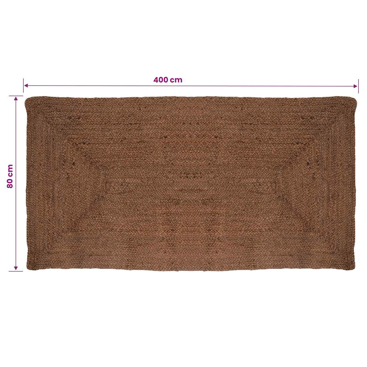 Kilimas Pilka 80 x 400 cm Džiutas