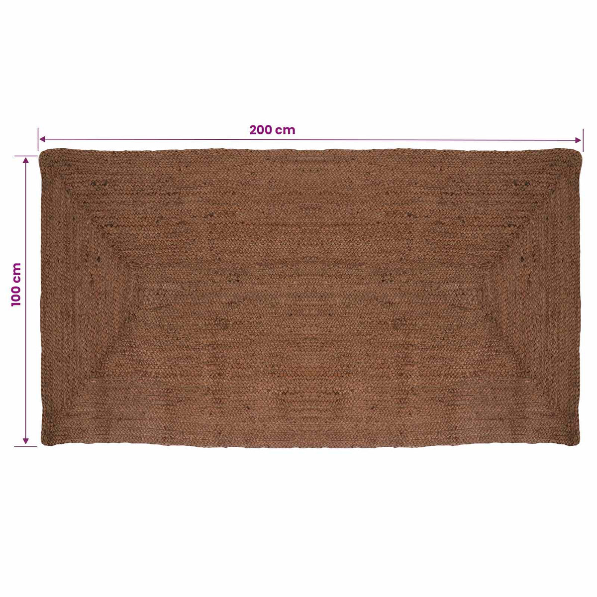 Kilimas Pilka 100 x 200 cm Džiutas