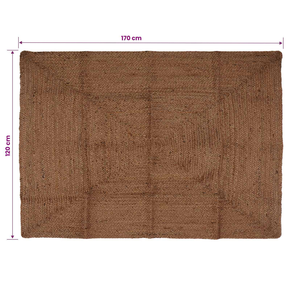 Kilimas Pilka 120 x 170 cm Džiutas