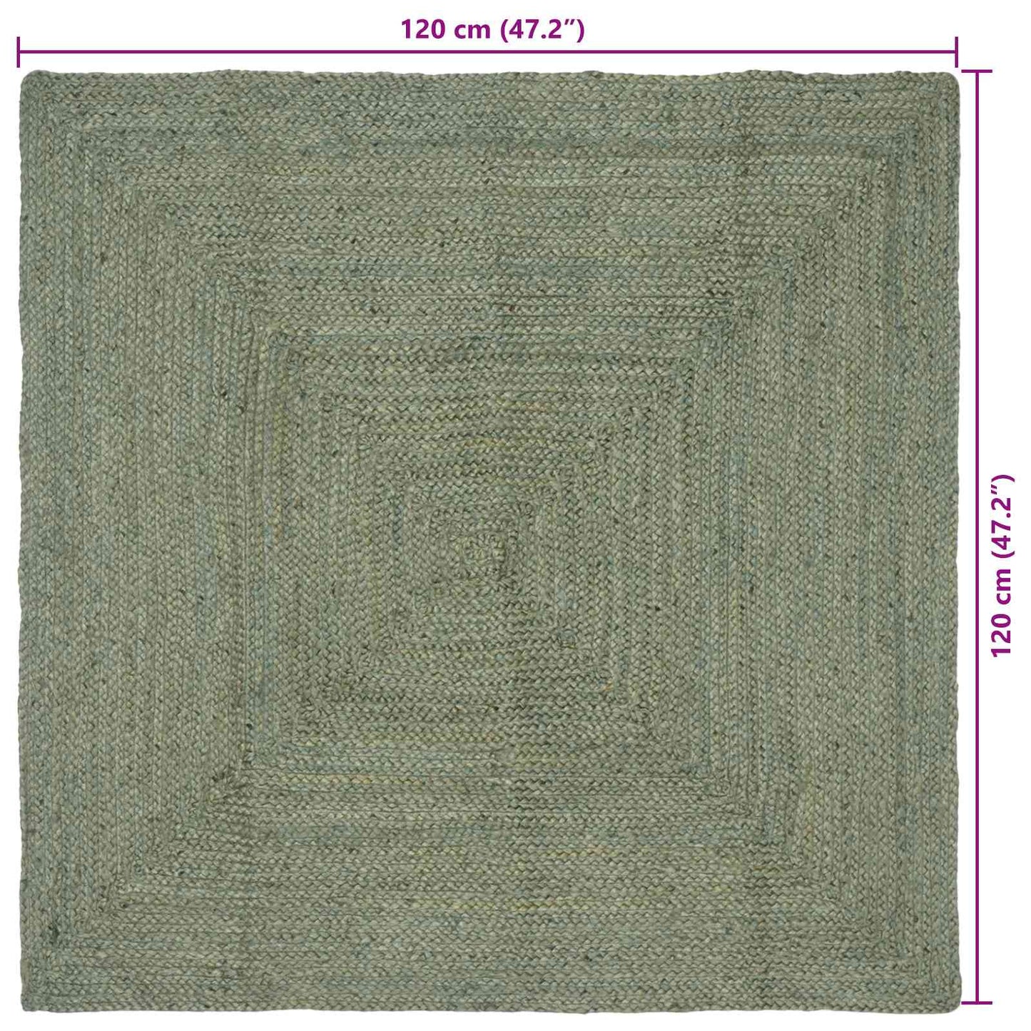 Zoninės kiliminės dangos Alyvuogių žalia 120 x 120 cm Džiutas