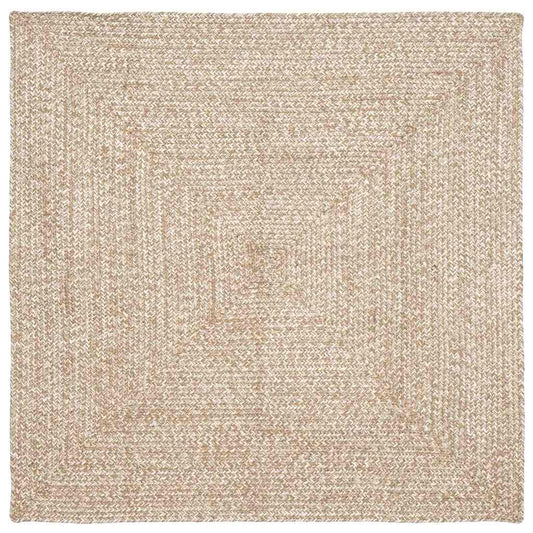 Kilimas Natūrali ir balta 120 x 120 cm Džiutas