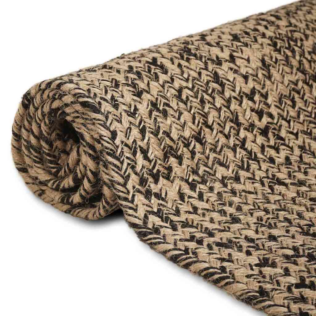 Zoninės kiliminės dangos Natūrali ir juoda 60 x 200 cm Džiutas