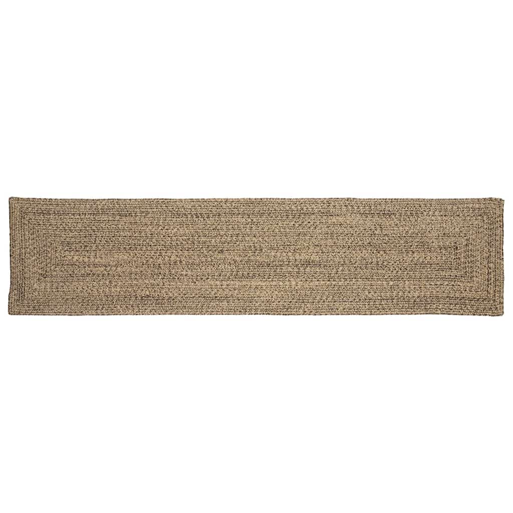Zoninės kiliminės dangos Natūrali ir juoda 60 x 200 cm Džiutas