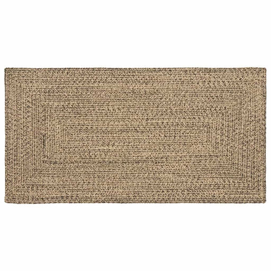 Kilimas Natūralios ir juodos spalvos 80 x 150 cm Džiutas