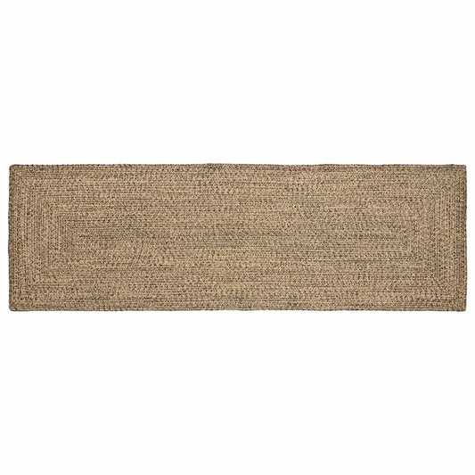 Zoninės kiliminės dangos Natūrali ir juoda 80 x 250 cm Džiutas