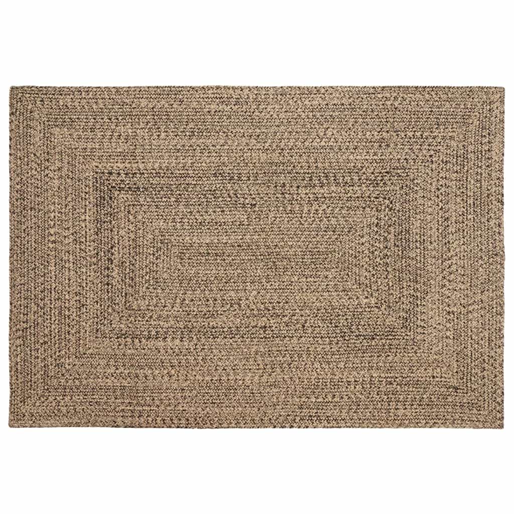 Zoninės kiliminės dangos Natūrali ir juoda 140 x 200 cm Džiutas