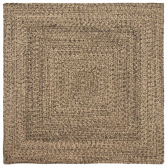 Zoninės kiliminės dangos Natūrali ir juoda 160 x 160 cm Džiutas