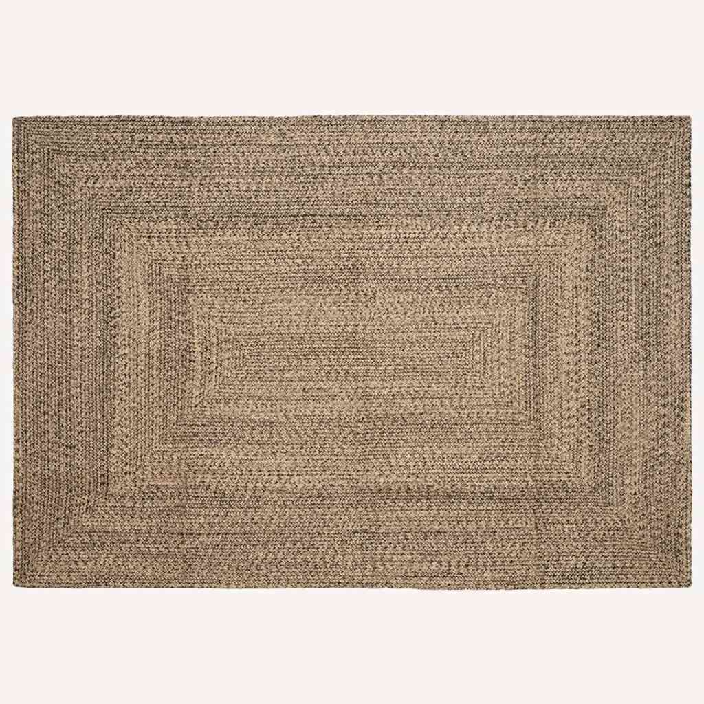 Kilimas Natūralios ir juodos spalvos 200 x 290 cm Džiutas