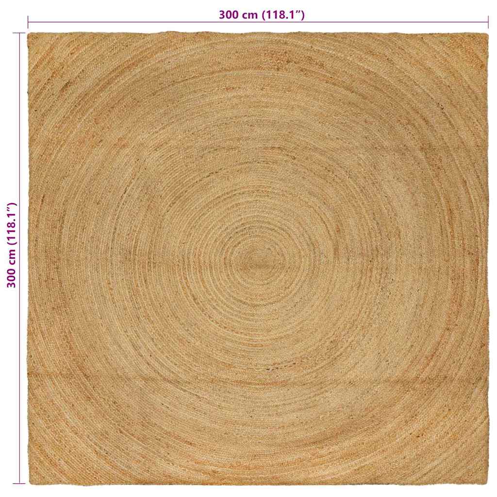 Kilimas Ruda 300 x 300 cm Džiutas