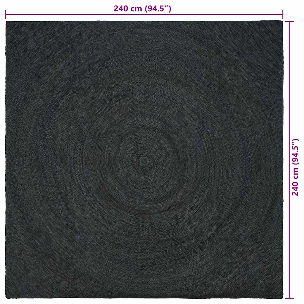 Zoninės kiliminės dangos Tamsiai pilka 240 x 240 cm Džiutas