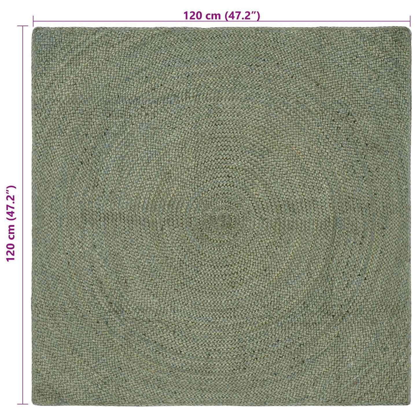 Zoninės kiliminės dangos Alyvuogių žalia 120 x 120 cm Džiutas