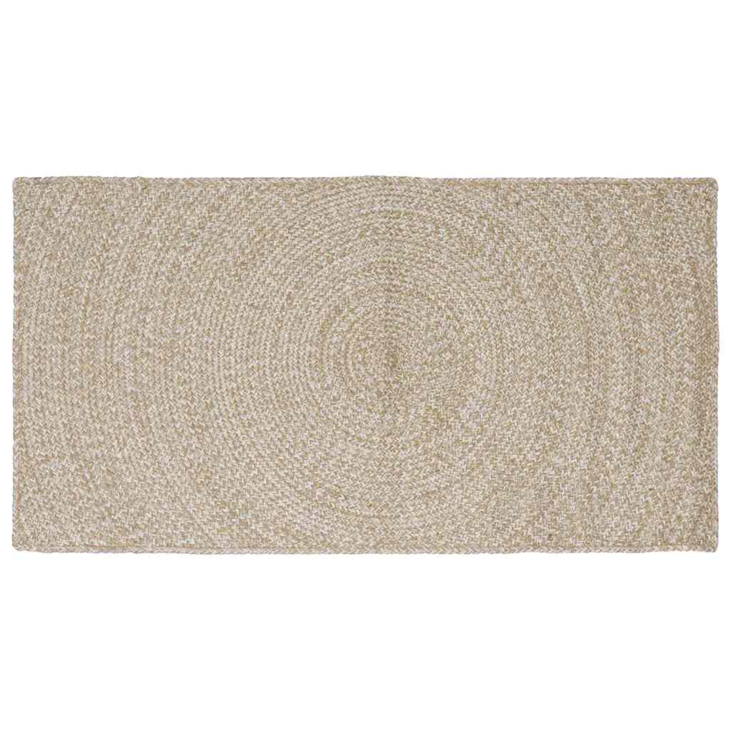 Zoninės kiliminės dangos Natūrali ir Balta 100 x 200 cm Džiutas