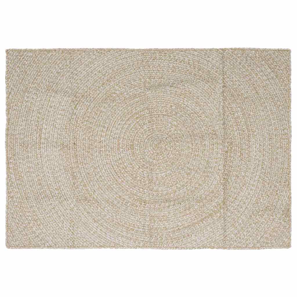Zoninės kiliminės dangos Natūrali ir Balta 120 x 170 cm Džiutas