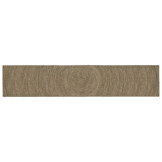 Zoninės kiliminės dangos Natūrali ir juoda 60 x 400 cm Džiutas