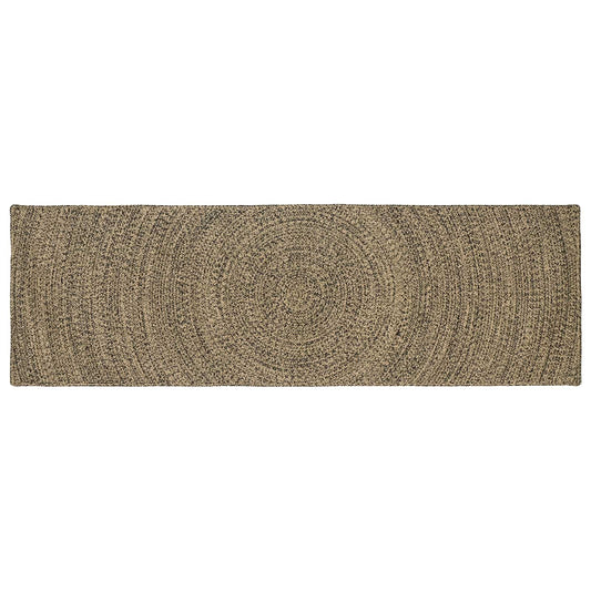 Zoninės kiliminės dangos Natūrali ir juoda 80 x 250 cm Džiutas