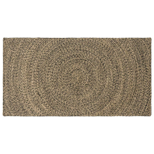 Zoninės kiliminės dangos Natūrali ir juoda 100 x 200 cm Džiutas