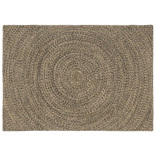 Zoninės kiliminės dangos Natūrali ir juoda 120 x 170 cm Džiutas