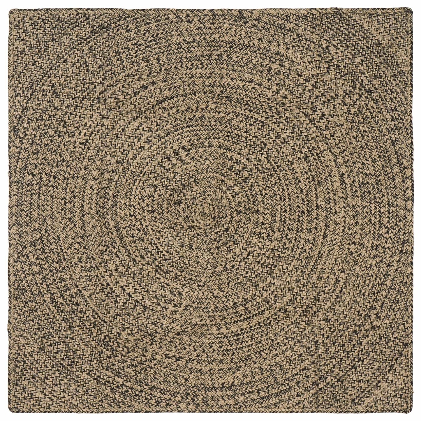 Zoninės kiliminės dangos Natūrali ir juoda 160 x 160 cm Džiutas