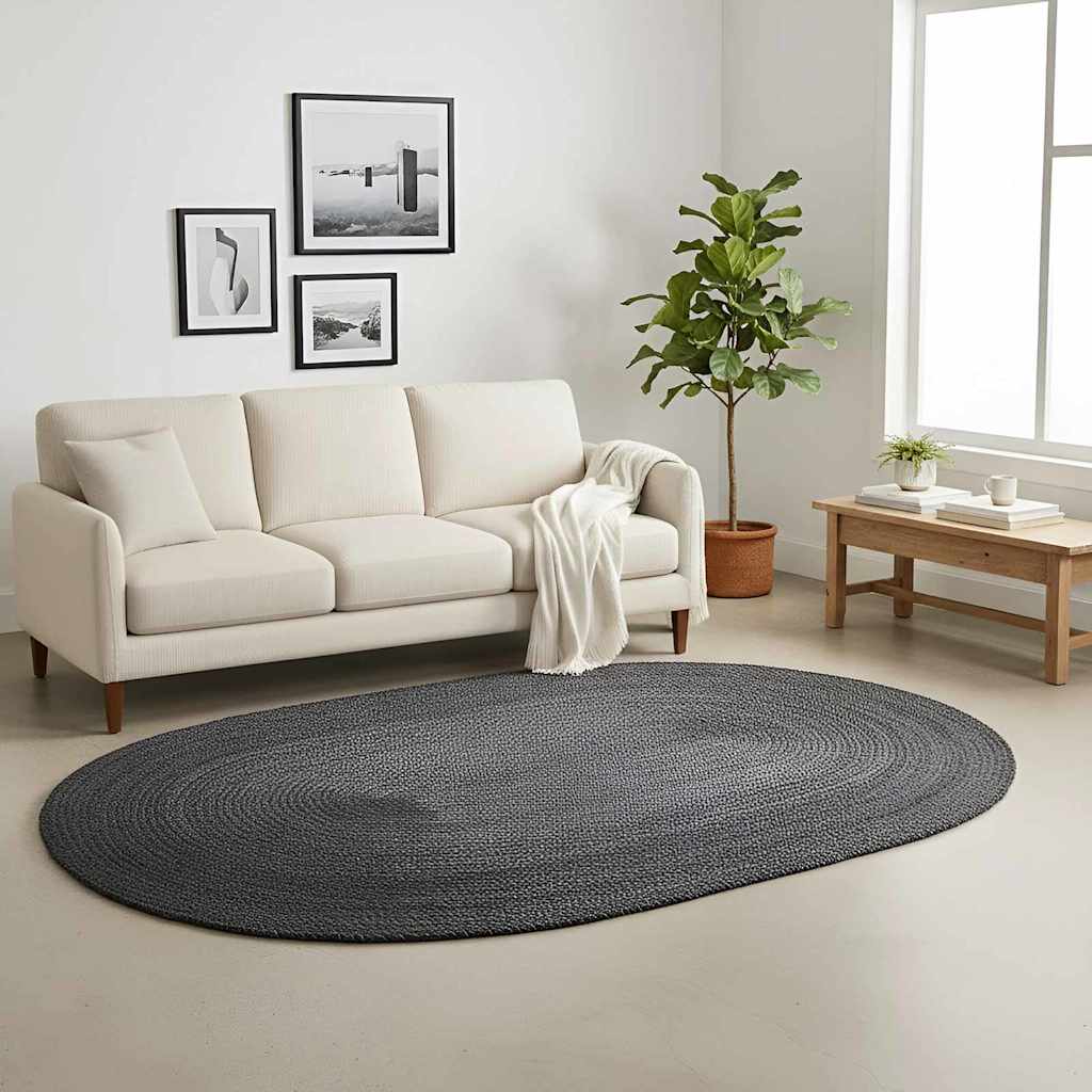 Kilimas Natūrali ir juoda 300 x 300 cm Džiutas