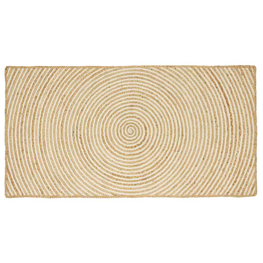 Kilimas Natūrali ir Balta 80 x 150 cm Džiutas