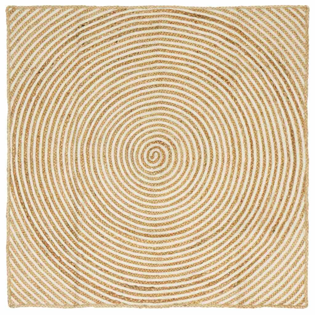 Kilimas Natūrali ir Balta 120 x 120 cm Džiutas