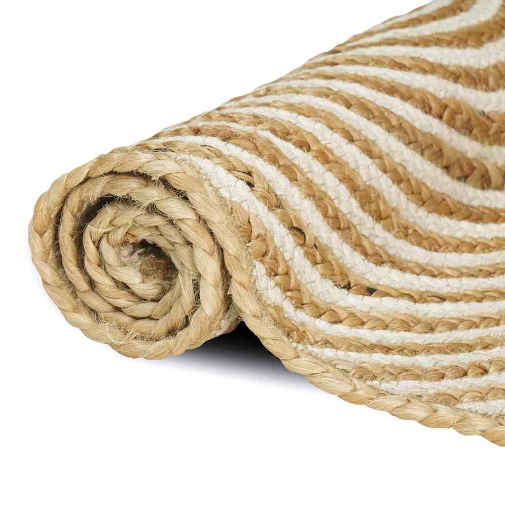 Kilimas Natūrali ir Balta 200 x 200 cm Džiutas