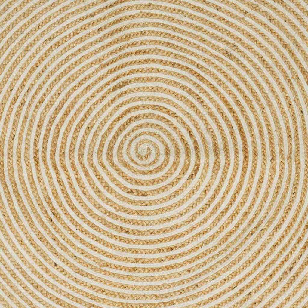 Kilimas Natūrali ir Balta 200 x 200 cm Džiutas