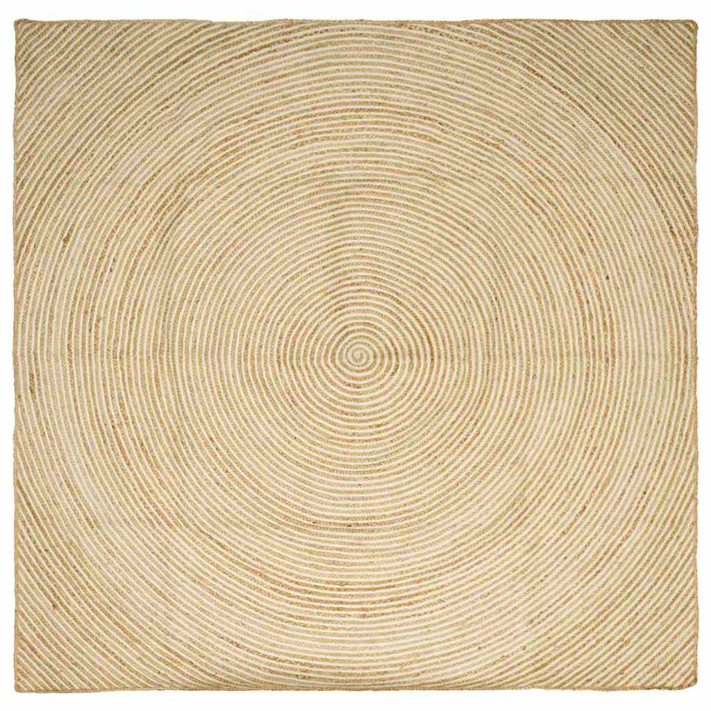 Kilimas Natūrali ir Balta 200 x 200 cm Džiutas