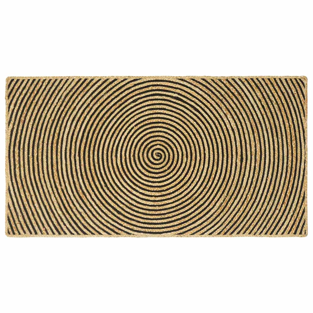 Kilimas Natūrali ir juoda 80 x 150 cm Džiutas
