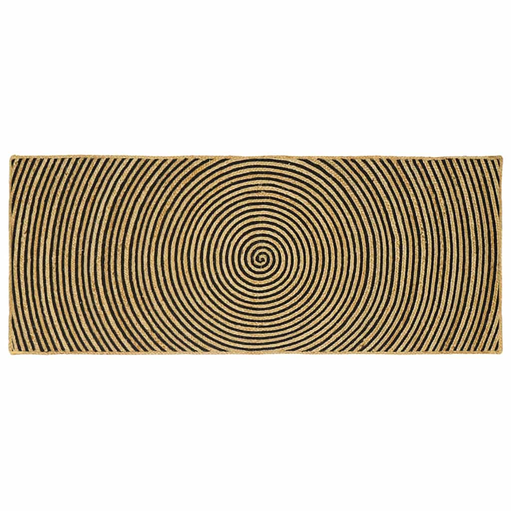 Kilimas Natūrali ir juoda 80 x 200 cm Džiutas