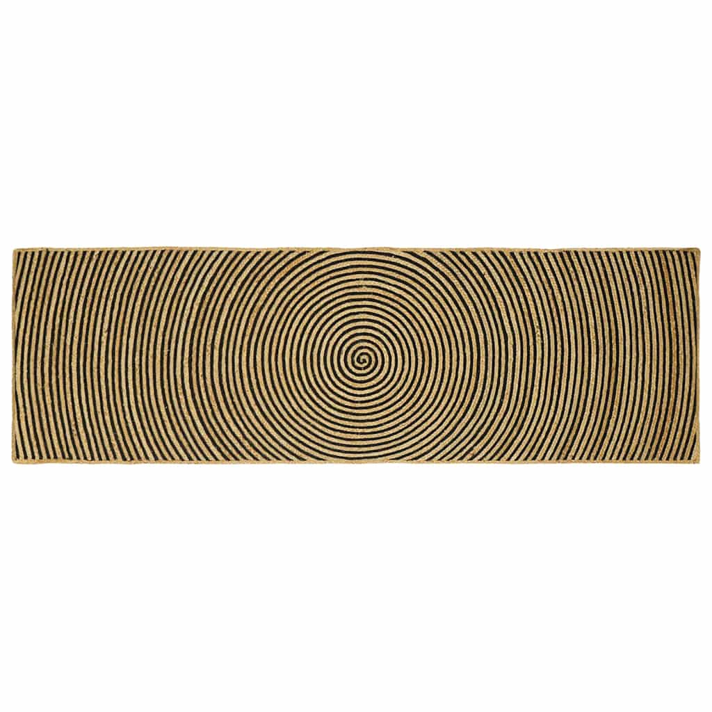Kilimas Natūrali ir juoda 80 x 250 cm Džiutas