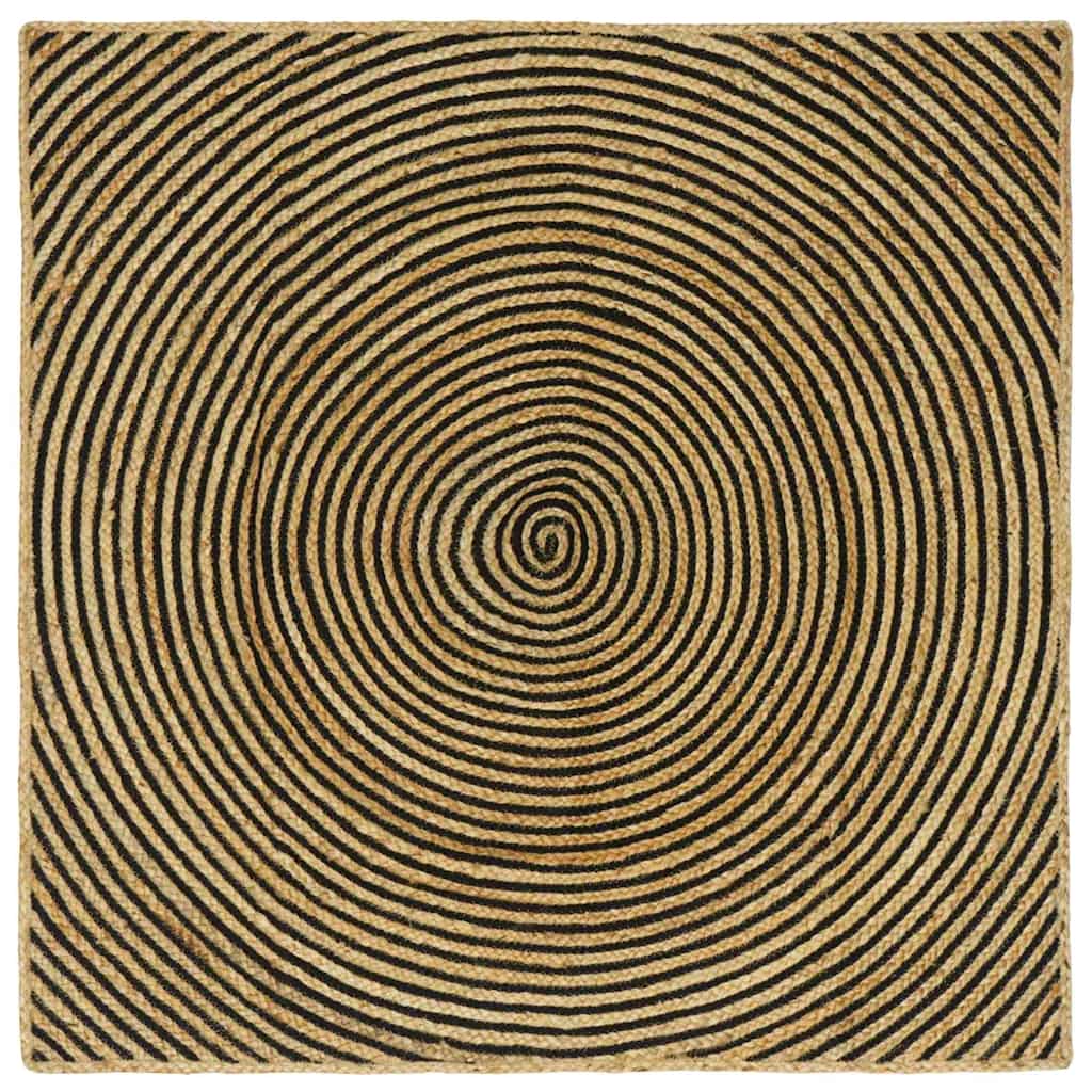 Kilimas Natūrali ir juoda 120 x 120 cm Džiutas