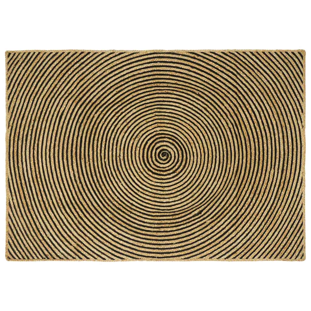 Kilimas Natūrali ir juoda 120 x 170 cm Džiutas