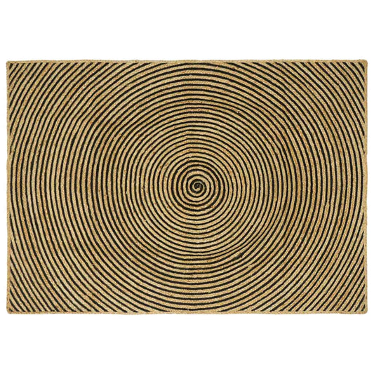 Kilimas Natūrali ir juoda 140 x 200 cm Džiutas